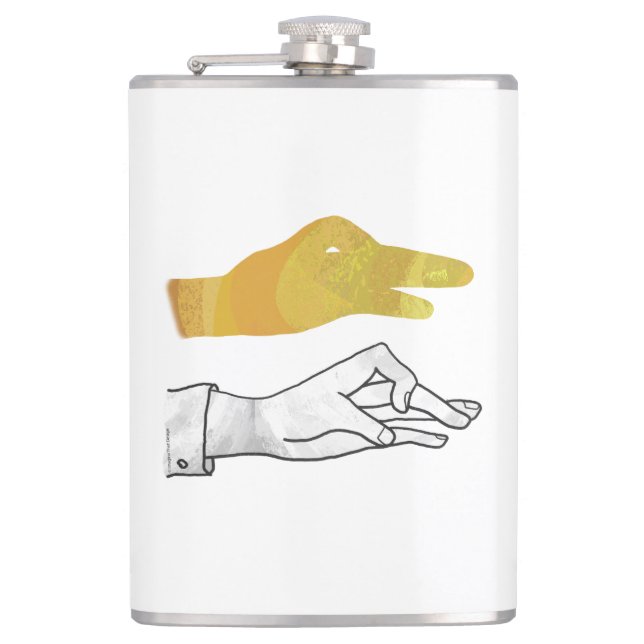 Hand Silhouette Anka Gult Fickplunta (Framsidan)