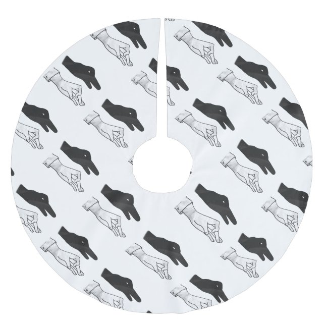 Hand Silhouette Anka Julgransmatta Borstad Polyester (Framsidan)