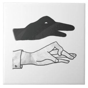 Hand Silhouette Anka Kakelplatta