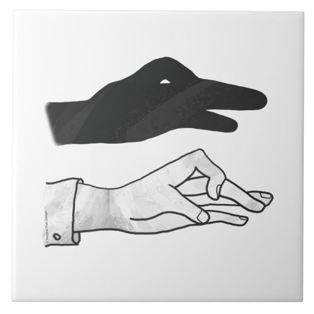 Hand Silhouette Anka Kakelplatta (Framsidan)
