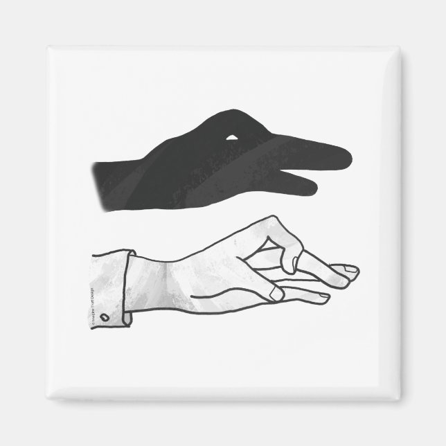 Hand Silhouette Anka Magnet (Framsidan)