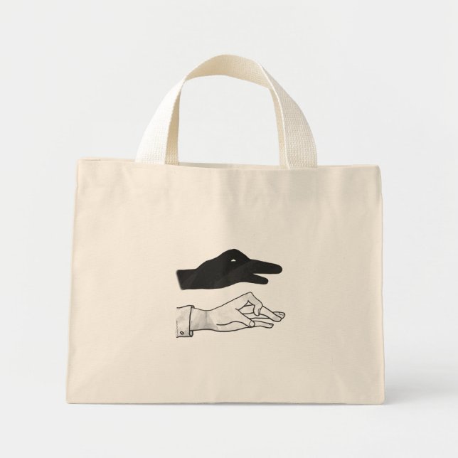 Hand Silhouette Anka Mini Tygkasse (Framsidan)