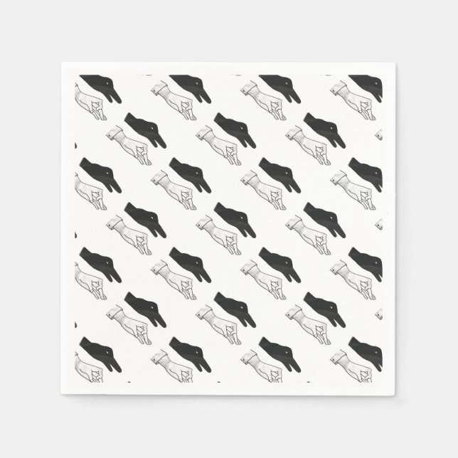 Hand Silhouette Anka Pappersservett (Framsidan)