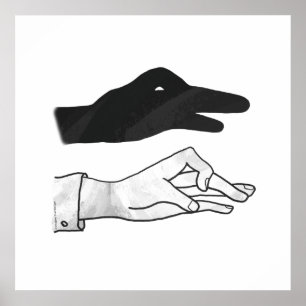 Hand Silhouette Anka Poster