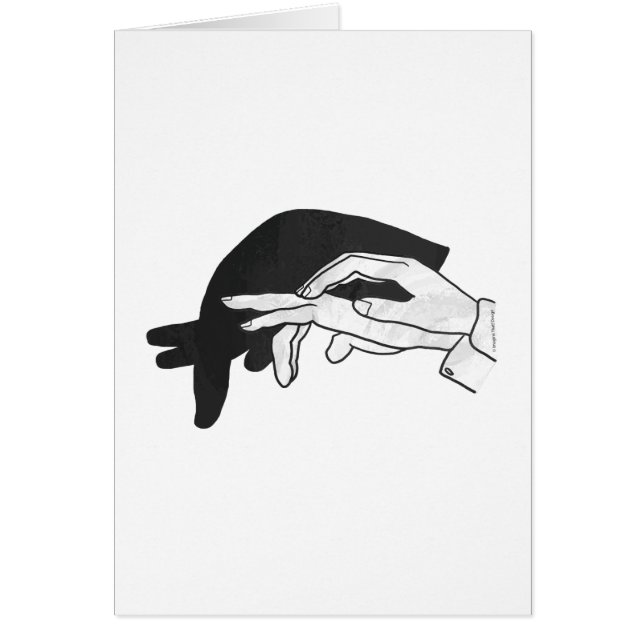 Hand Silhouette Anteater Hälsningskort (Framsidan)