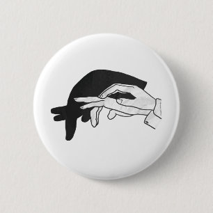 Hand Silhouette Anteater Knapp