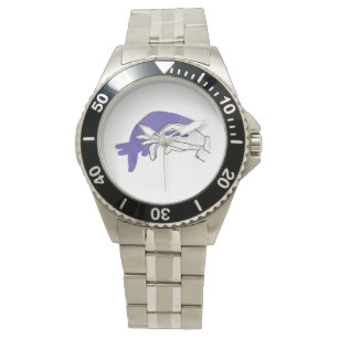 Hand Silhouette Anteater Lila Armbandsur