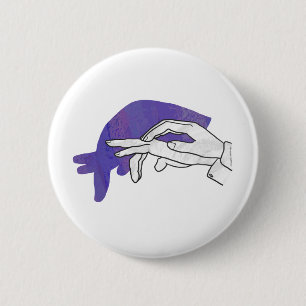 Hand Silhouette Anteater Lila Knapp