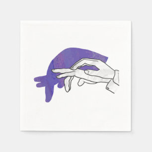 Hand Silhouette Anteater Lila Pappersservett