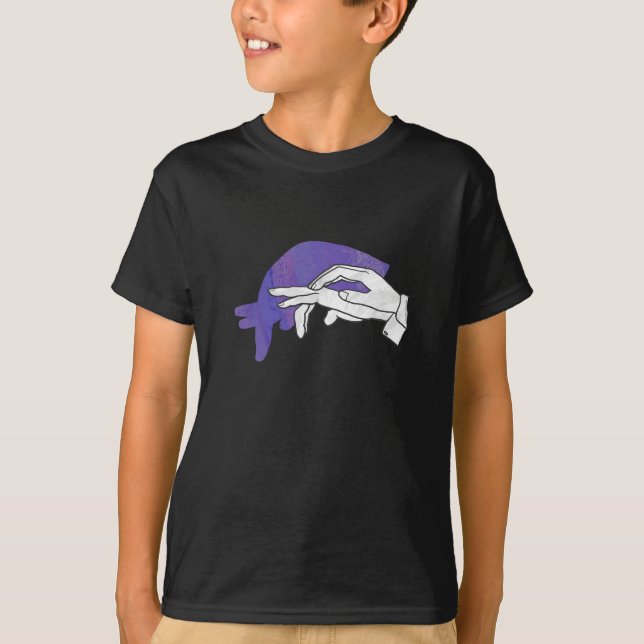 Hand Silhouette Anteater Lila Tee (Framsida)