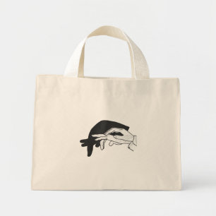 Hand Silhouette Anteater Mini Tygkasse