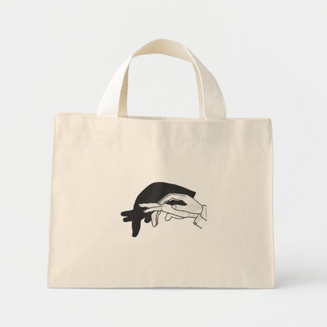 Hand Silhouette Anteater Mini Tygkasse (Framsidan)