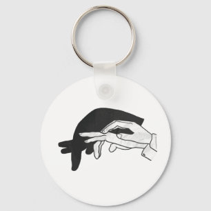 Hand Silhouette Anteater Nyckelring