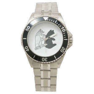 Hand Silhouette Bear Unge Armbandsur