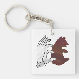 Hand Silhouette Bear Unge Brown