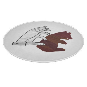 Hand Silhouette Bear Unge Brown