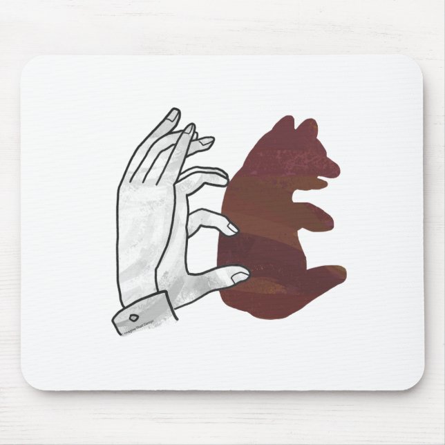 Hand Silhouette Bear Unge Brown Musmatta (Framsidan)