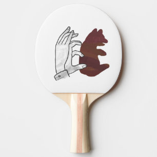 Hand Silhouette Bear Unge Brown Pingisracket