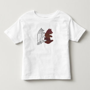 Hand Silhouette Bear Unge Brown Tröja