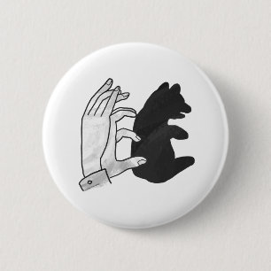 Hand Silhouette Bear Unge Knapp