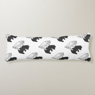 Hand Silhouette Bear Unge Kroppskudde