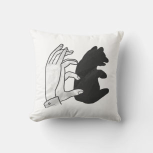 Hand Silhouette Bear Unge Kudde