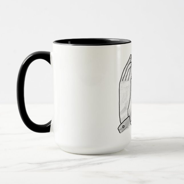 Hand Silhouette Bear Unge Mugg (Vänster)