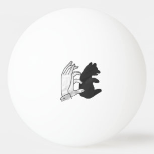 Hand Silhouette Bear Unge Pingisboll