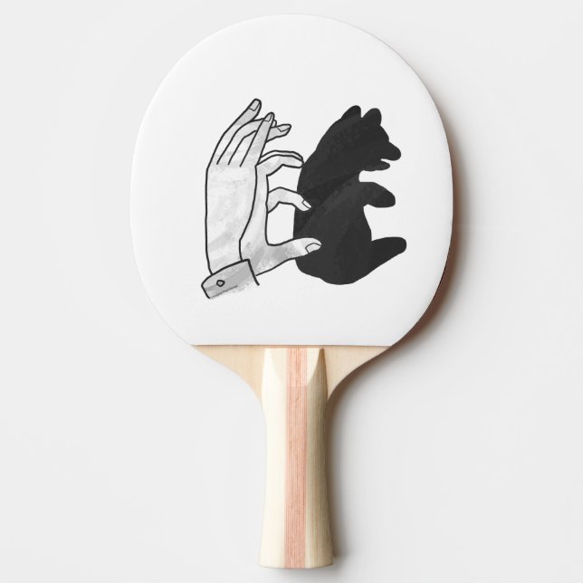 Hand Silhouette Bear Unge Pingisracket (Framsidan)