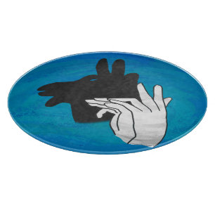 Hand Silhouette Billy Goat Blue
