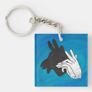 Hand Silhouette Billy Goat Blue
