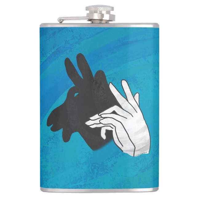Hand Silhouette Billy Goat Blue Fickplunta (Framsidan)