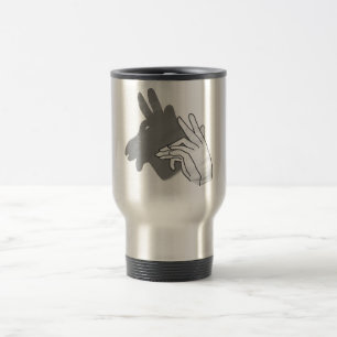 Hand Silhouette Billy Goat Grått Resemugg