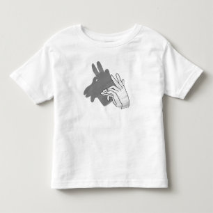 Hand Silhouette Billy Goat Grått Tee Shirt