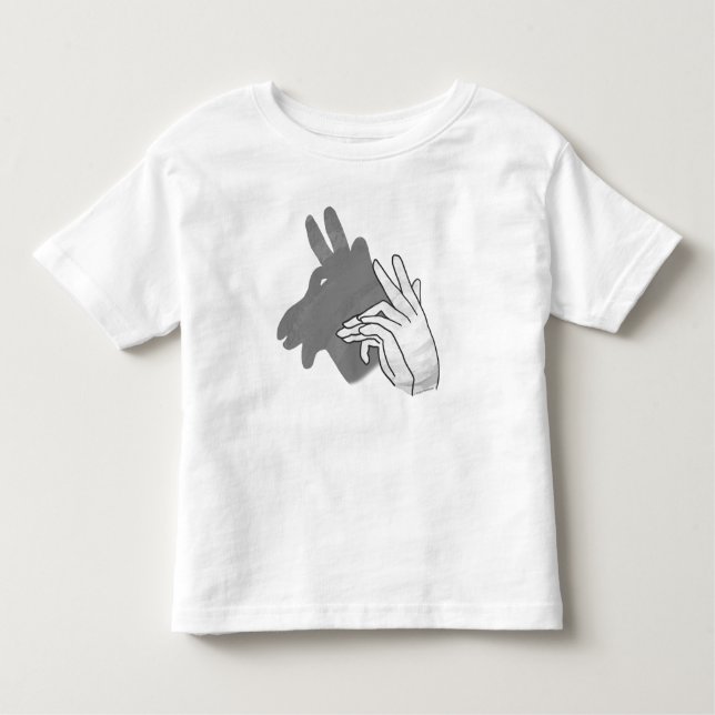 Hand Silhouette Billy Goat Grått Tee Shirt (Framsida)