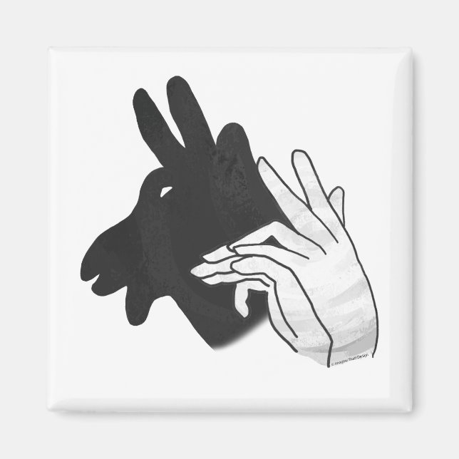 Hand Silhouette Billy Goat Magnet (Framsidan)