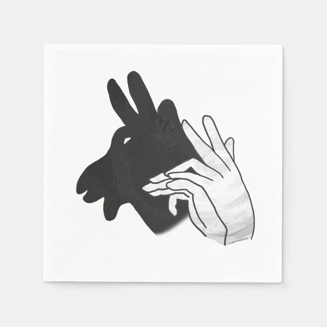 Hand Silhouette Billy Goat Pappersservett (Framsidan)