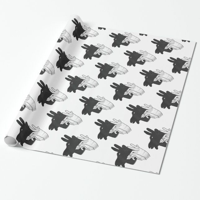 Hand Silhouette Billy Goat Presentpapper (Utrullad)