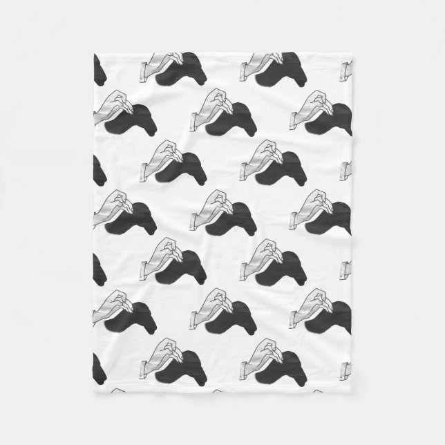 Hand Silhouette Camel Fleecefilt (Framsidan)
