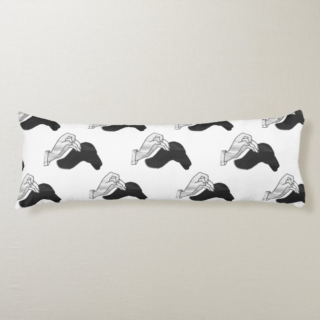 Hand Silhouette Camel Kroppskudde (Framsidan)