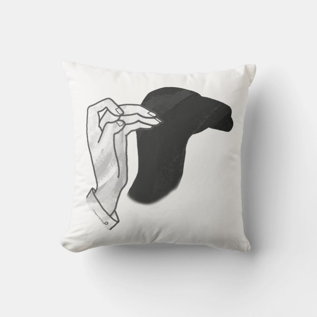 Hand Silhouette Camel Kudde (Framsida)