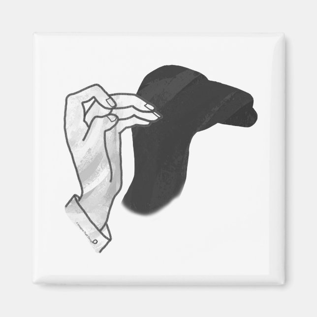Hand Silhouette Camel Magnet (Framsidan)