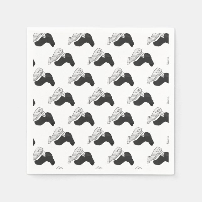 Hand Silhouette Camel Pappersservett (Framsidan)