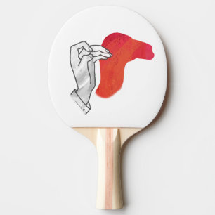 Hand Silhouette Camel Red Pingisracket