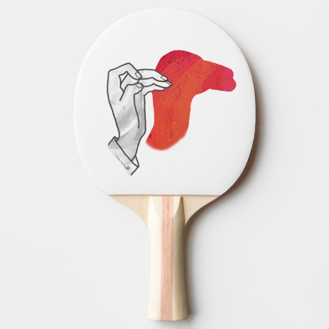 Hand Silhouette Camel Red Pingisracket (Framsidan)