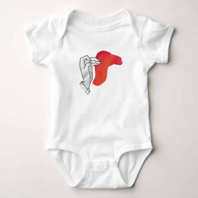 Hand Silhouette Camel Red Tee (Framsida)