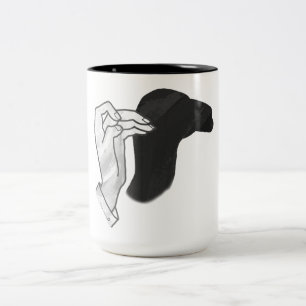 Hand Silhouette Camel Två-Tonad Mugg