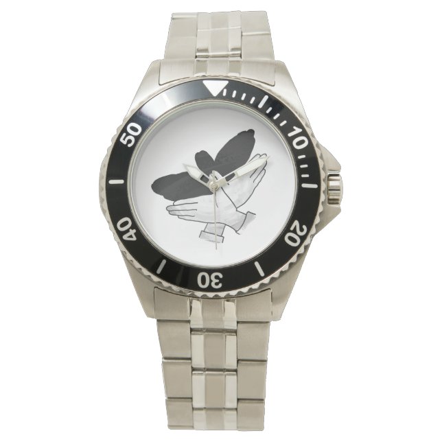 Hand Silhouette Eagle Armbandsur (Framsida)