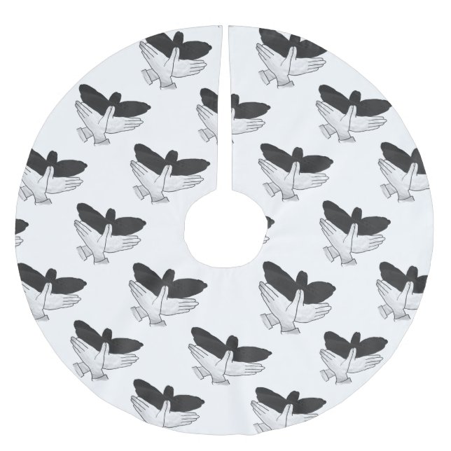 Hand Silhouette Eagle Julgransmatta Borstad Polyester (Framsidan)