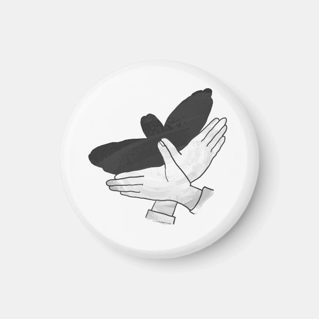 Hand Silhouette Eagle Magnet (Framsidan)